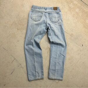 Vintage Lee Y2K Stone Wash Denim Jeans Men’s 36x32 Distressed Leather Tab Blue